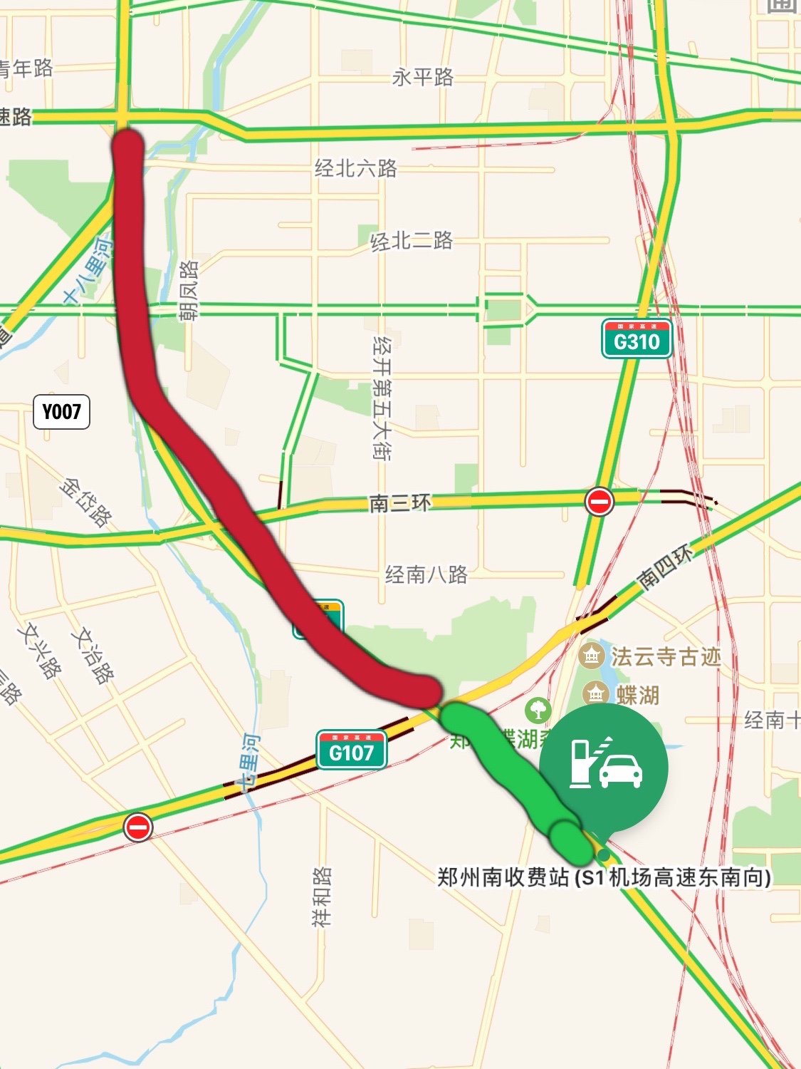 郑州机场高速咋限行车主下站停车消磨时间躲抓拍