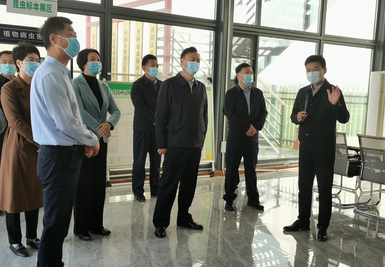 开封市副市长钱忠宝到祥符区八里湾镇智慧农业示范方调研指导