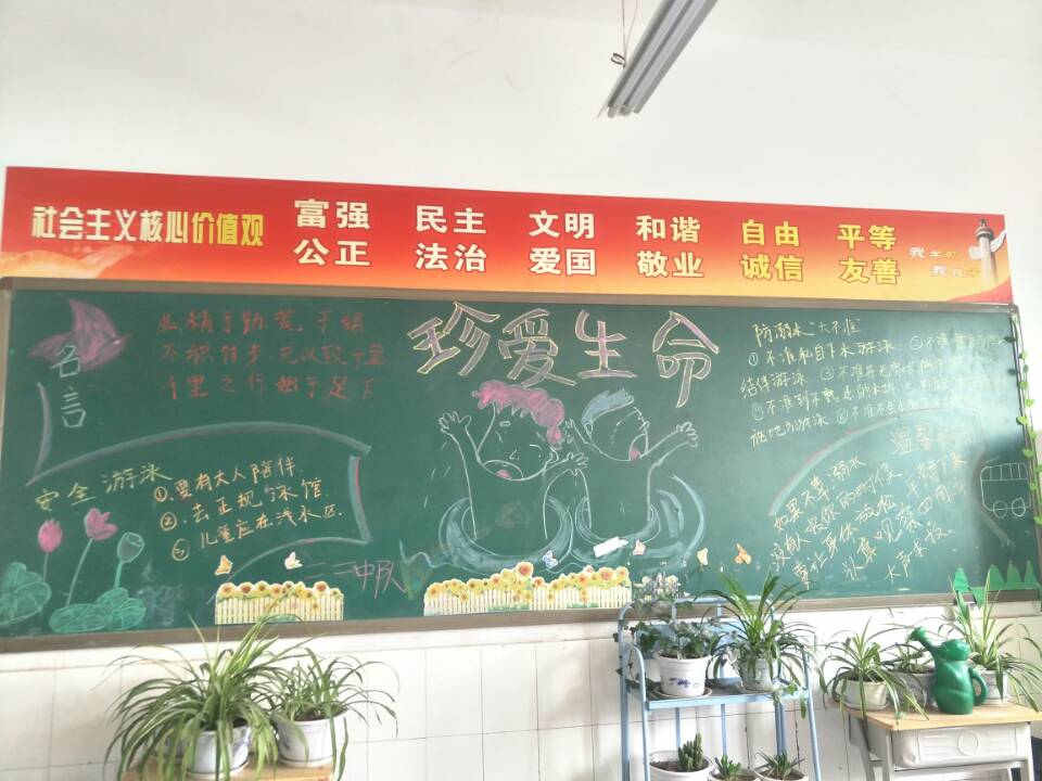 防溺水安全教育黑板报1