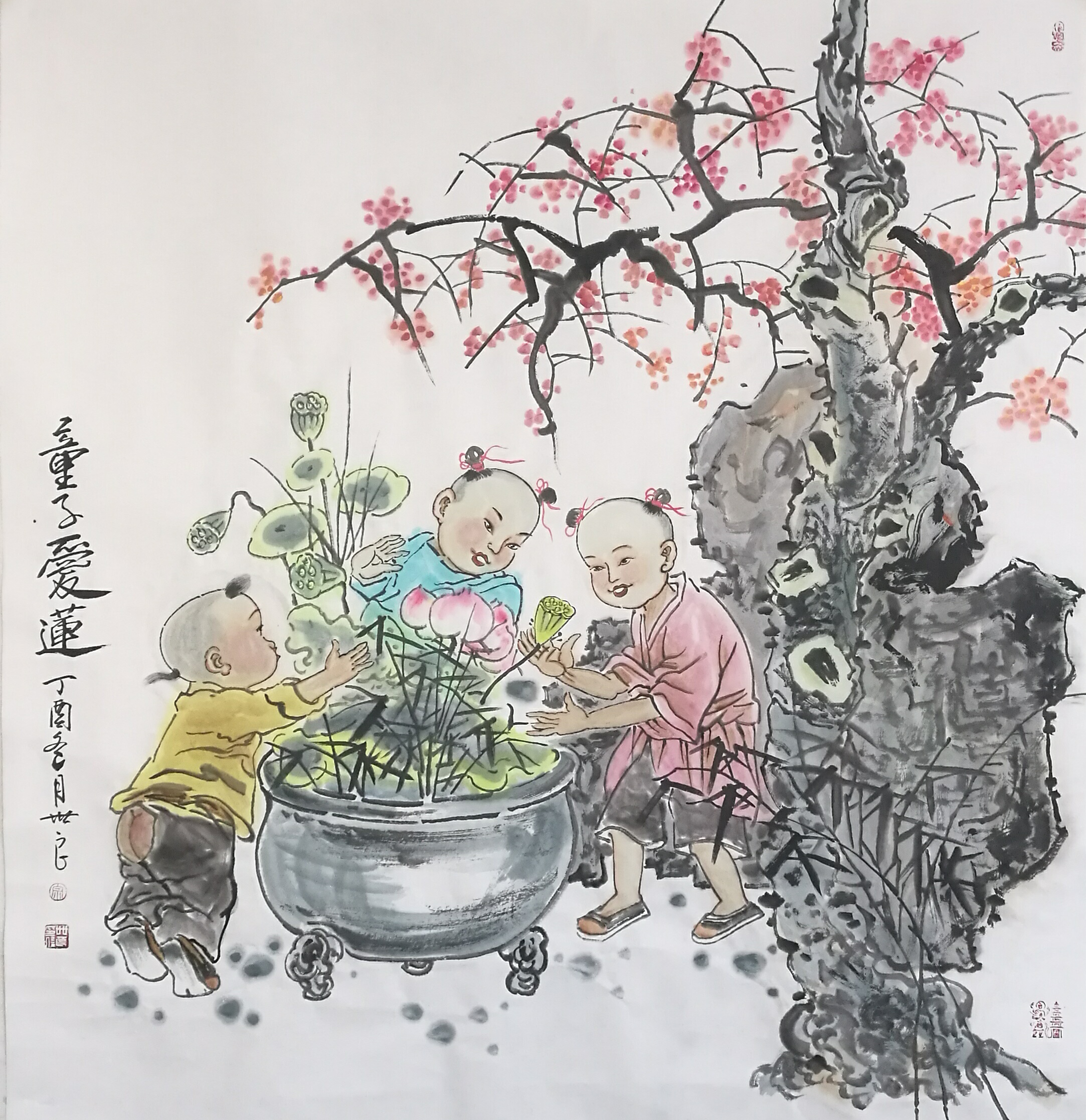 宗世良国画作品欣赏一一一梦回童年