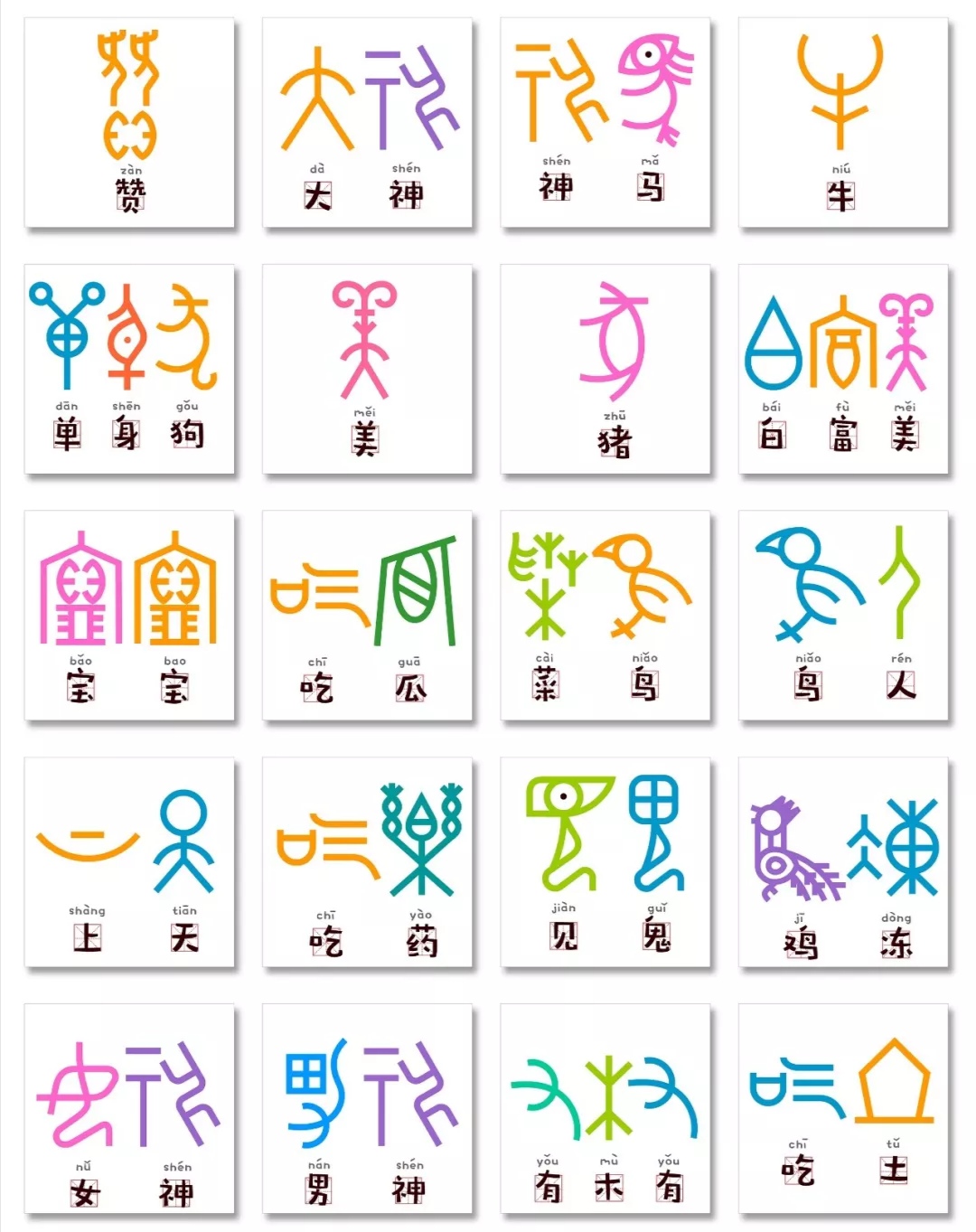 甲骨文表情包上新了设计者陈楠这样玩转甲骨文创意