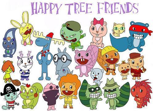 一部名为《happytreefriends》的动画片因血腥暴力让人看
