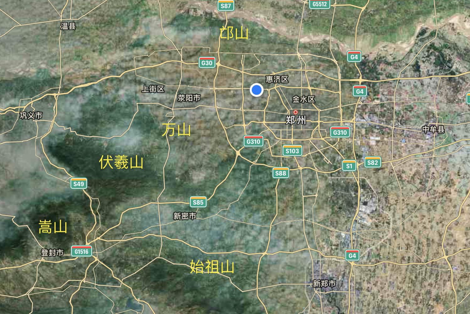 郑州山脉地形图图片