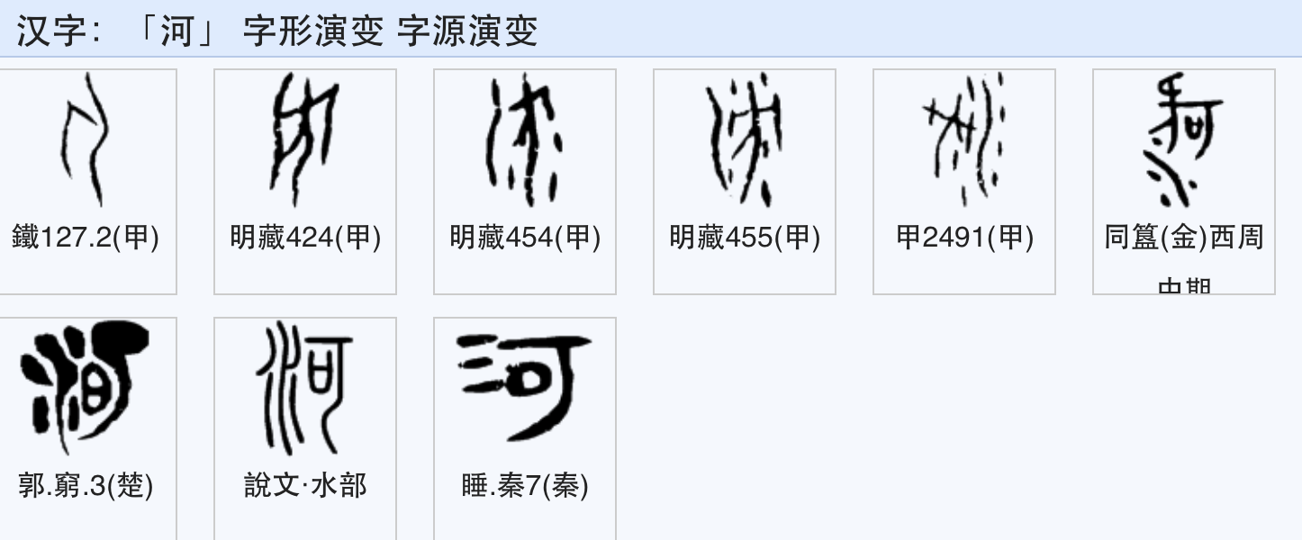 甲骨文河字怎么写图片